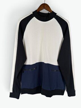 Only & Sons Cloud Dancer Colorblock High Neck Crew Sweat XL NWT
